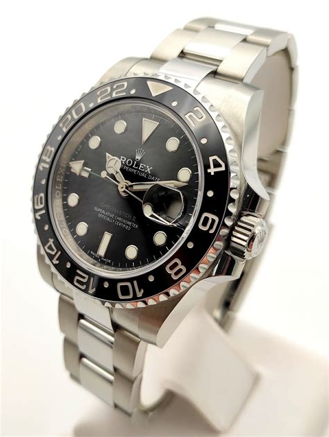 rolex gmt master ii bicolor|Rolex GMT Master black bezel.